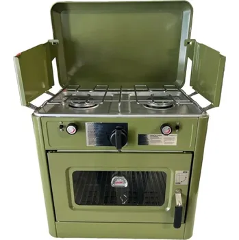 Turistický vařič Boatman Plynová Outdoorová Trouba a Dvouplotýnkový Vařič 2v1