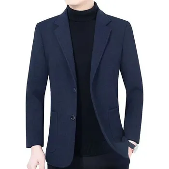 Best Fashion Pánské kárované sako pro elegantní styl Barva: Tmavě Modrá, Velikost: 3XL