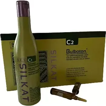 Kosmetika Bes Silkat Bulboton C1 + C2 sada – šampon 300 ml + ampule 12×10 ml proti padání vlasů