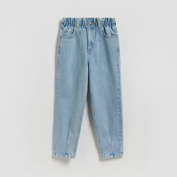 Dívčí oblečení Reserved - Džíny paperbag - modrá - 339HN-50J - 339HN-50J-152