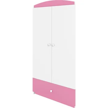 Dětská skříň Ourbaby šatní skříň - růžovo-bílá