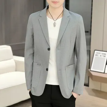 Best Fashion Pánské ultralehké sako vhodné i do teplejšího počasí Barva: Šedá, Velikost: M