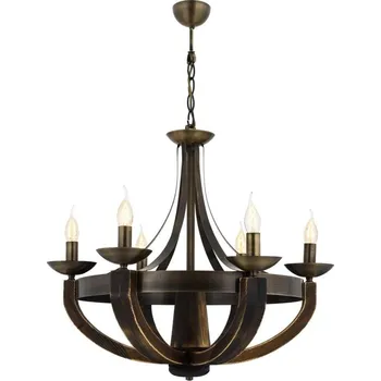 Lustr na řetězu KOBE 6xE14/40W/230V hnědá