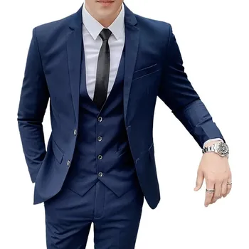 Pánský oblek Best Fashion Pánský tří dílný oblek pro aktivní eleganci Velikost: S, Barva (Varianta): blue 2 buckle