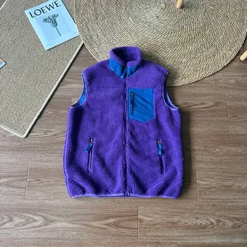 Pánský kabát Best Fashion Univerzální fleecová vesta pro outdoor a cestování Velikost: L, Barva (Varianta): Fialová