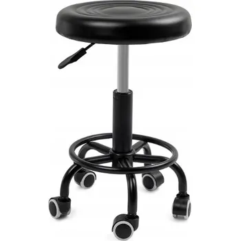 Barová židle TABURET BAROVÁ ŽIDLE ŽIDLE OTOČNÁ NA KOLEČKÁCH ODOLNÁ MODERNÍ KOSMETICKÁ