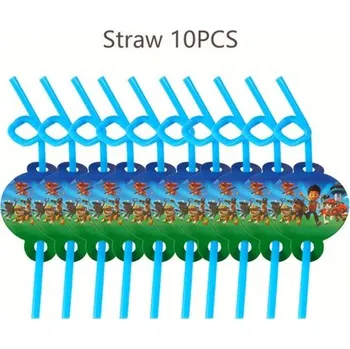 Narozeninová party dekorace s motivem Tlapková patrola Varianta: brčka 10ks