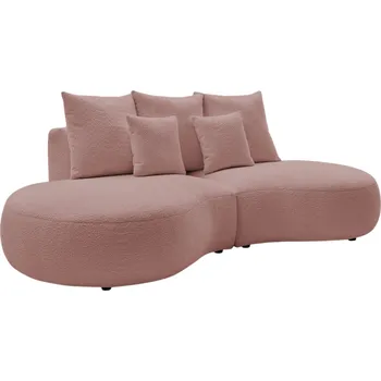 Pohovka Bobochic Paris Růžová bouclé trojmístná pohovka Saint-Germain 260 cm