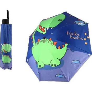 Deštník Teddies Deštník Dinosaurus skládací 25 cm modrý
