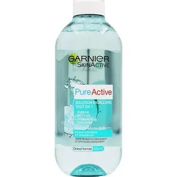 Kosmetika Garnier SkinActive PureActive All-in-1 Micellar Solution micelární voda pro mastnou a citlivou pleť 400 ml + Prodloužená možnost vrácení zboží do 30 dnů.