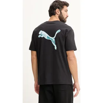 Pánské tričko Bavlněné tričko Puma GRAPHIC X-Ray 634436 černá 99X, vel. M