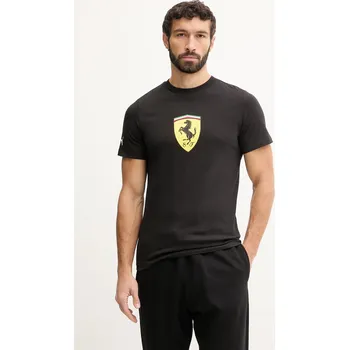 Pánské tričko Bavlněné tričko Puma Ferrari 635310 černá 99X, vel. S