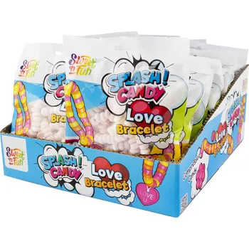 Bonbon Splash Candy Love Bracelet - komprimátové náramky s přívěškem 100g