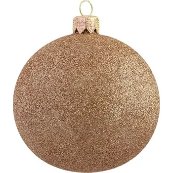Vánoční dekorace Baňka s měděným posypem