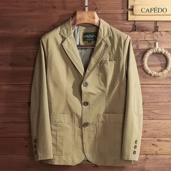 Best Fashion Pánské elegantní sako pro formální styl Barva: Khaki, Velikost: XL