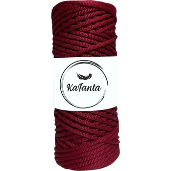 Příze Polyesterová příze plochá 3mm/100m vínová