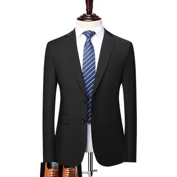 Best Fashion Pánské společenské sako v business stylu Velikost: S, Barva (Varianta): black 2 buttons