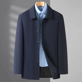 Best Fashion Pánské elegantní sako pro zralejší muže Barva: Tmavě Modrá, Velikost: 3XL