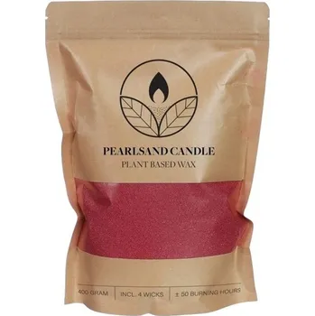 Svíčka Vosk na svíčku PEARLSAND + 4 knoty, vínový 400g