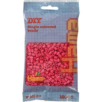 Dětské navlékací korálky Fuchsiově růžové korálky 1.000ks MIDI