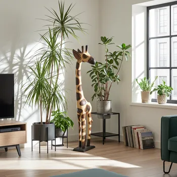 Žirafa 11 Socha / Dřevo 60 cm