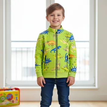 Chlapecká mikina CHLAPECKÁ MIKINA zelená Kugo HC9303 (Chlapecká bavlněná mikina)