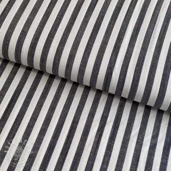 Viskóza YARN DYED Stripes SMALL navy