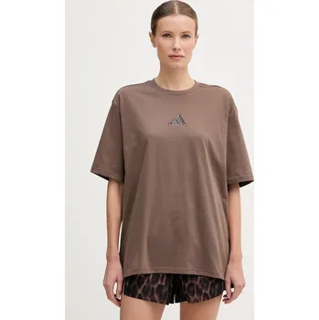 Pánská móda Tréninkové tričko adidas Performance KB9420 hnědá 88X, vel. M