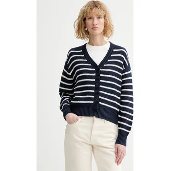 Dámský svetr Bavlněný kardigan Levi's SNOWFLAKEGAN A8728.0028 námořnická modř 59A, vel. S