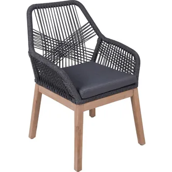 Šedá dřevěná zahradní židle Pomona – Garden Pleasure ID_1665270