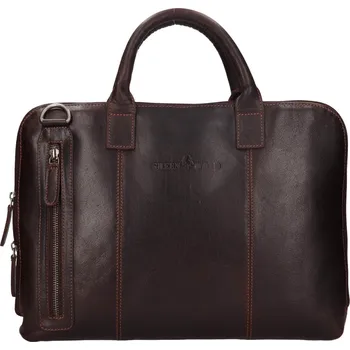 Pánská aktovka Kožená taška na notebook Greenwood Bern - hnědá