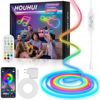 LED páska Taśma LED RGB Z Synchronizacją Muzyki Neonový, délka 5 m, IP67, 12 V