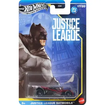 auto na autodráhu Hot Wheels Silver Series DC Batman Justice League Batmobile