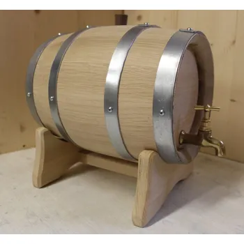 Stojan na víno Fryzelka Dřevěný dubový soudek na alkohol – 5 l