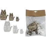 Dekorace kočka, 18 ks mix velikosti