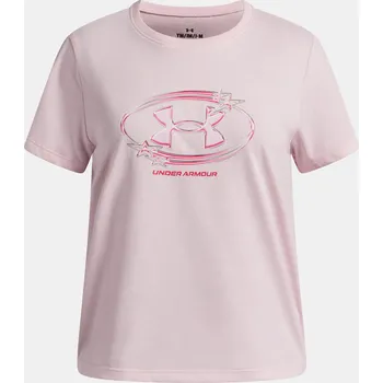 Dívčí oblečení Dívčí tričko Under Armour UA G Star Logo Lockertag S 6009718-647 Růžová YSM