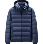Best Fashion Pánská zimní péřová bunda s odepínací kapucí Barva: Tmavě Modrá, Velikost: 4XL