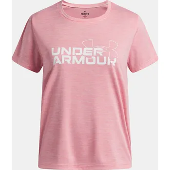 Dívčí oblečení Dívčí tričko Under Armour UA TECH TWIST WDMK LOGO SS 6007134-600 Růžová YMD