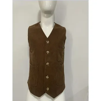 Best Fashion Pánské manšestrové sako pro elegantní styl Velikost: S, Barva (Varianta): brown Vest