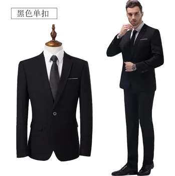 Pánský oblek Best Fashion Pánský elegantní oblek pro společenské události Velikost: L, Barva (Varianta): Black 1 button