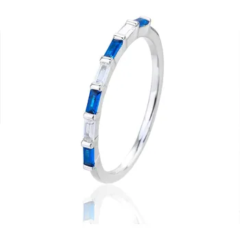 Prsten Bealio BEALIO 14163 Stříbrný prsten BAGUETTE safírový Velikost prstenu: 62 03-14163-3986