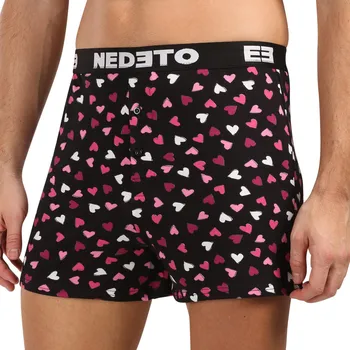 Pánské spodní prádlo Pánské trenky Nedeto Hearts vícebarevné (1NGVL02) 3XL Možnost vrácení zboží ZDARMA do 120 dnů!