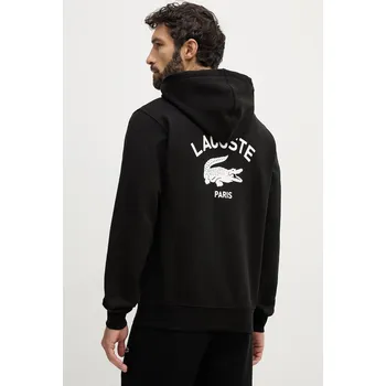 Pánská mikina Bavlněná mikina Lacoste SH2740 černá 99A, vel. XL