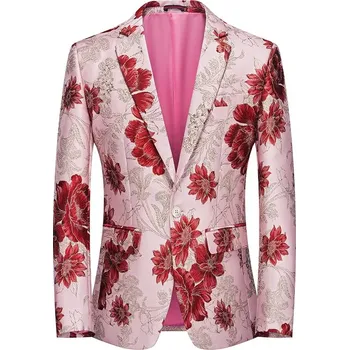 Pánské sako Best Fashion Pánské společenské sako pro večírky a události Barva: Fuchsiová, Velikost: M