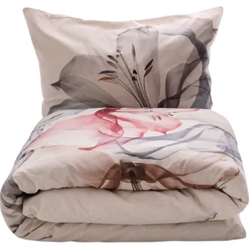 Povlečení Povlečení ze směsi bavlny a lnu Lilie, 160 x 200 cm, 2 ks 70 x 80 cm