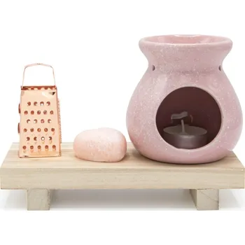 Aroma lampa Dárková sada aromalampy VESUVIUS a příslušenství růžová 4ks
