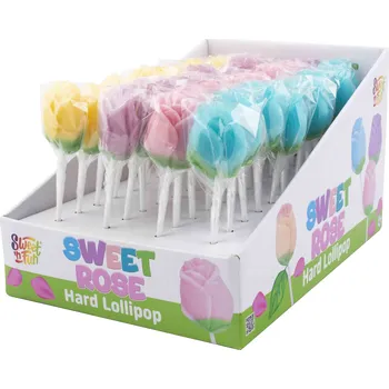 Bonbon Sweet rose hard lollipop - lízátko růže 12g