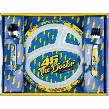 dětská jídelní sada Dětský jídelní set VR46 Valentino Rossi pro malé motorkáře modrý