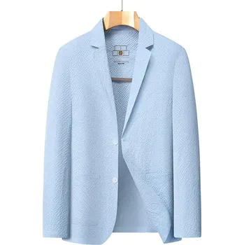 Best Fashion Lehké pánské sako na léto s ochranou proti slunci Barva: Modrá, Velikost: XL