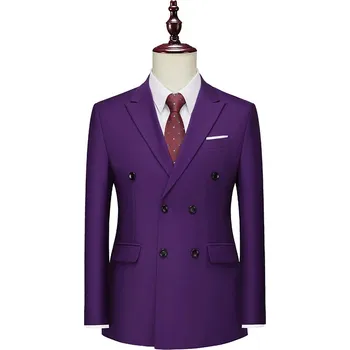 Best Fashion Pánské elegantní sako pro business i volný čas Barva: Fialová, Velikost: 3XL